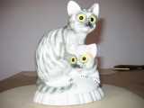 Ozonlampe -  Gruppe: Katte - Roscnthal werlkc. Form nr. DR P.N. 393003 Højde: 16cm