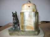 Ozonlampe - Schæfer-hund Gruppe: Alabast - Højde: 19cm