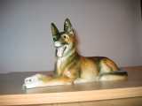 Ozonlampe -  Gruppe: Hunde - Hummel Form nr. ET 41 Højde: 13½ cm.