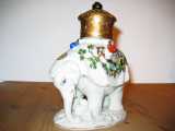 Ozonlampe - Hvid Tempel Elefant Gruppe: Elefanter - Højde: 19½cm