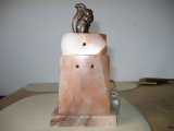 Ozonlampe - Lampe med egern Gruppe: Alabast - Højde: 20 cm